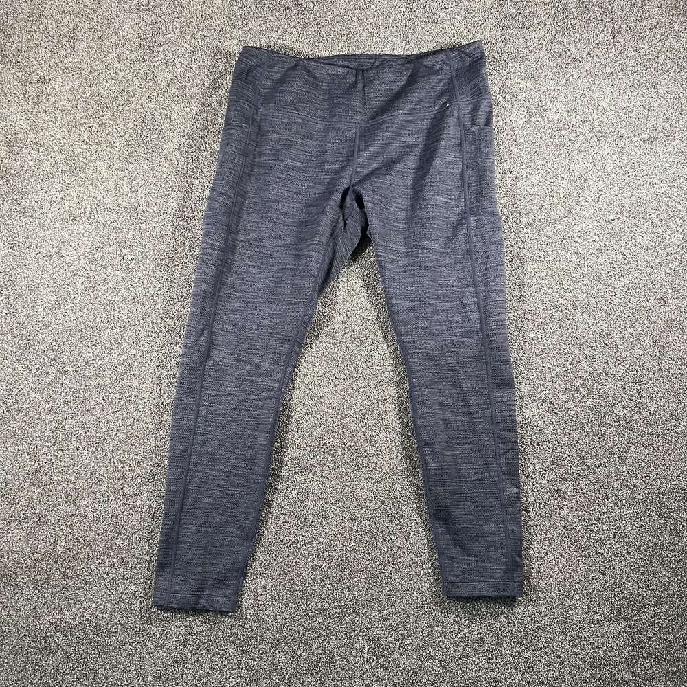 Mondetta Performance Luxury Leggings Blue Space Dye High Rise Women’s XL